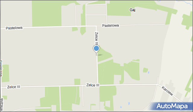 Węgrów, Zelce III, mapa Węgrów