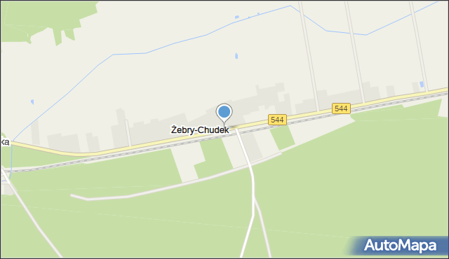 Żebry-Chudek, Żebry-Chudek, mapa Żebry-Chudek