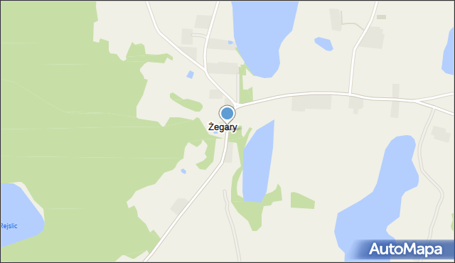 Żegary, Żegary, mapa Żegary