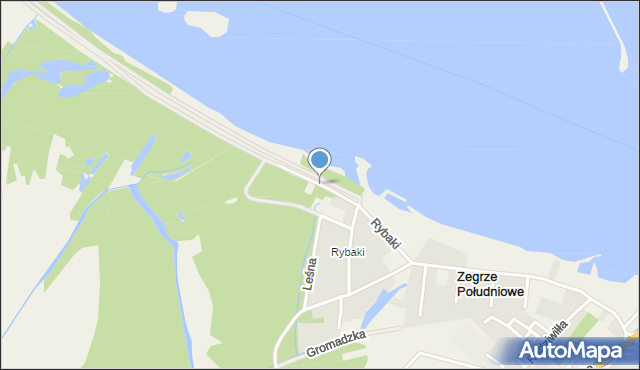 Zegrze Południowe, Zegrze Południowe, mapa Zegrze Południowe