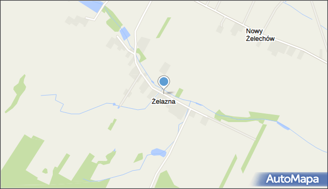 Żelazna gmina Chynów, Żelazna, mapa Żelazna gmina Chynów