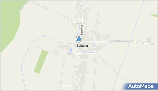 Żelazna gmina Grodków, Żelazna, mapa Żelazna gmina Grodków