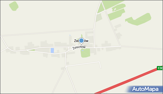 Żelechów gmina Łagów, Żelechów, mapa Żelechów gmina Łagów