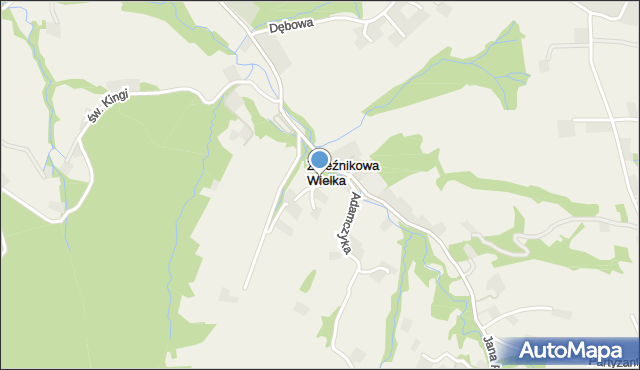 Żeleźnikowa Wielka, Żeleźnikowa Wielka, mapa Żeleźnikowa Wielka