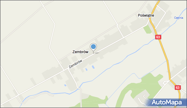 Zembrów, Zembrów, mapa Zembrów