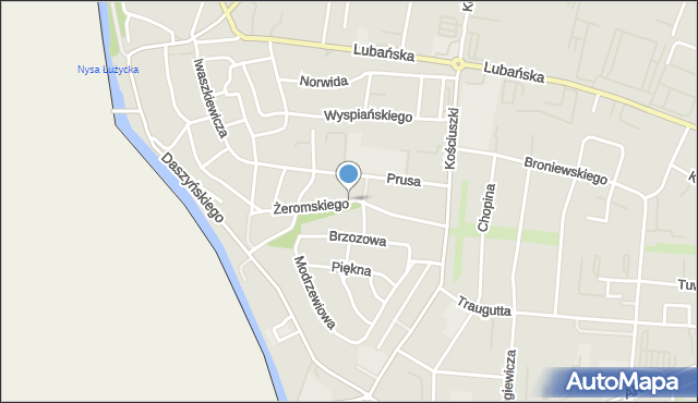 Zgorzelec, Żeromskiego Stefana, mapa Zgorzelec