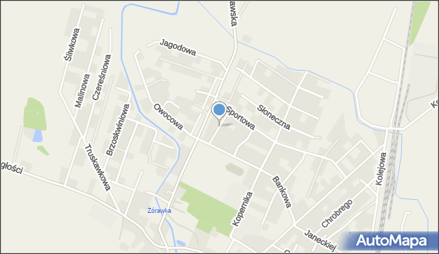 Żórawina, Żeromskiego Stefana, mapa Żórawina