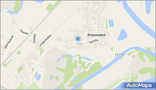 Broszkowice, Zgodna, mapa Broszkowice