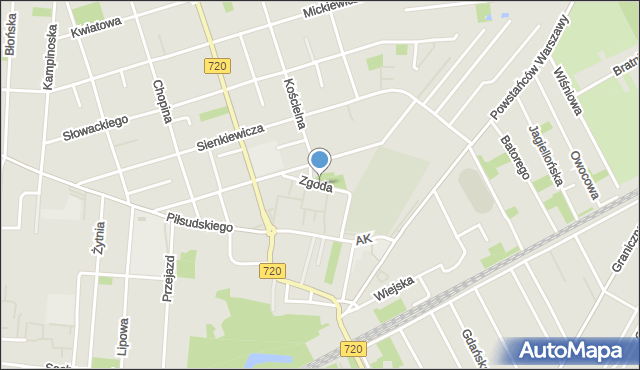 Brwinów, Zgoda, mapa Brwinów