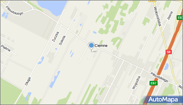 Ciemne gmina Radzymin, Zgodna, mapa Ciemne gmina Radzymin