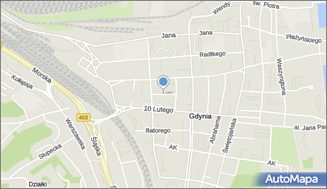 Gdynia, Zgoda, mapa Gdyni