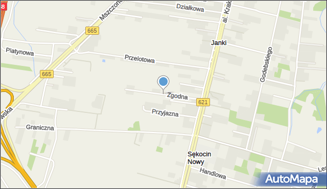 Janki gmina Raszyn, Zgodna, mapa Janki gmina Raszyn