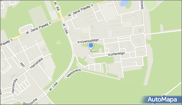 Kędzierzyn-Koźle, Zgrzebnioka Alfonsa, mapa Kędzierzyna-Koźle