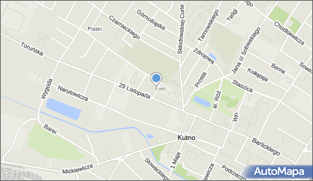 Kutno, Zgoda, mapa Kutno
