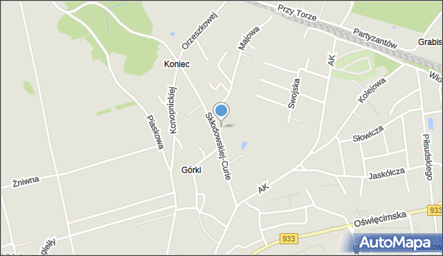 Libiąż, Zgody, mapa Libiąż