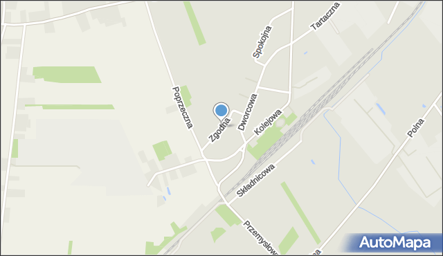 Parczew, Zgodna, mapa Parczew