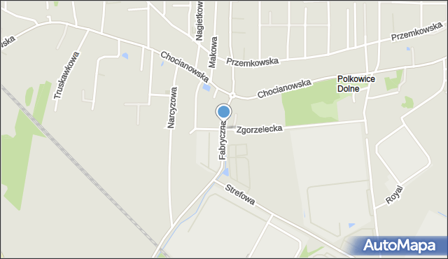 Polkowice, Zgorzelecka, mapa Polkowice