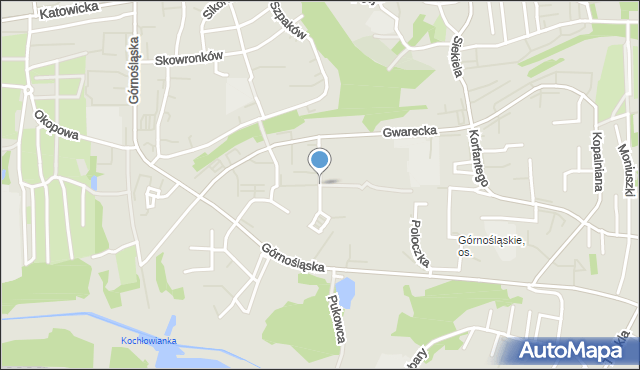 Ruda Śląska, Zgrzebnioka Alfonsa, mapa Rudy Śląskiej