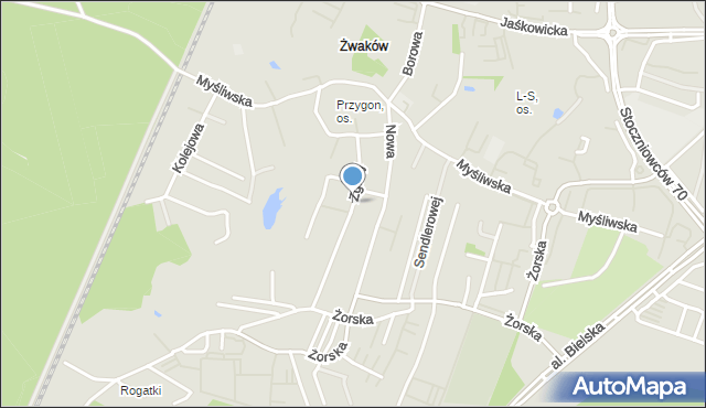 Tychy, Zgody, mapa Tychów