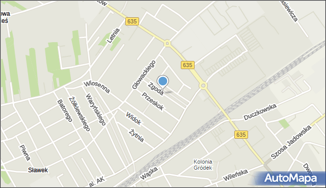 Wołomin, Zgoda, mapa Wołomin