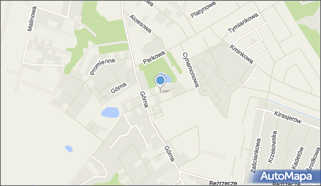 Bezrzecze, Ziołowa, mapa Bezrzecze