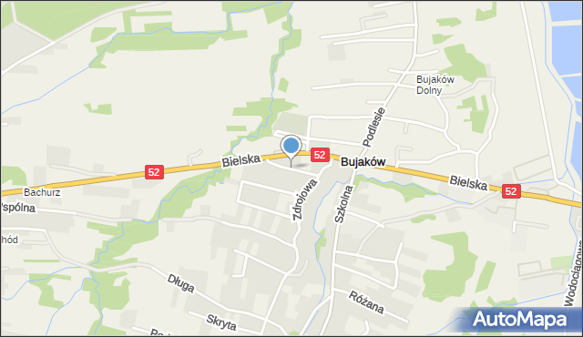Bujaków, Zielona, mapa Bujaków