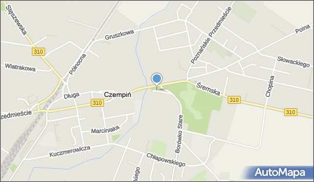 Czempiń, Zielony Rynek, mapa Czempiń
