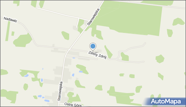 Dąbrówki gmina Wasilków, Zimny Zdrój, mapa Dąbrówki gmina Wasilków