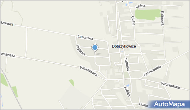Dobrzykowice, Zielona, mapa Dobrzykowice