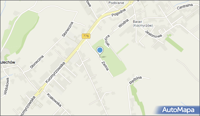 Dojazdów, Zielna, mapa Dojazdów