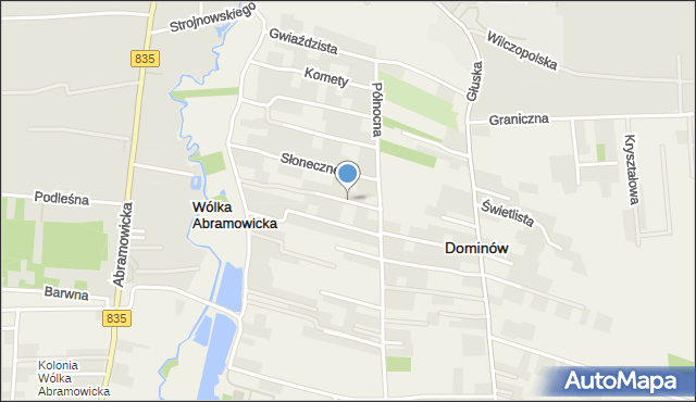 Dominów gmina Głusk, Zielone Wzgórze, mapa Dominów gmina Głusk
