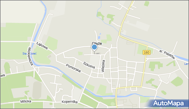 Drezdenko, Zielona, mapa Drezdenko