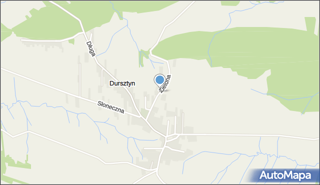 Dursztyn, Zielona, mapa Dursztyn