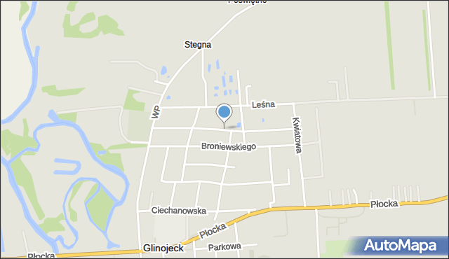 Glinojeck, Zielona Ścieżka, mapa Glinojeck