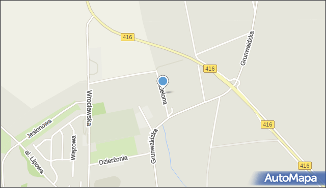 Głubczyce, Zielona, mapa Głubczyce