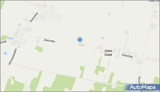 Górki Duże gmina Tuszyn, Zielonka, mapa Górki Duże gmina Tuszyn