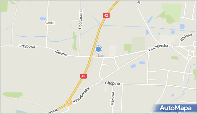 Gorzów Śląski, Zielona, mapa Gorzów Śląski