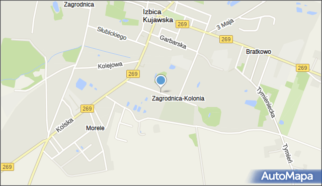 Izbica Kujawska, Zielona, mapa Izbica Kujawska
