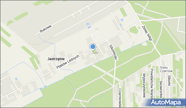 Jastrzębie gmina Piaseczno, Zimorodka, mapa Jastrzębie gmina Piaseczno