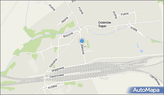 Kamieniec Ząbkowicki, Zielona, mapa Kamieniec Ząbkowicki