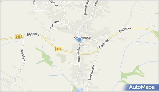 Kluszkowce, Zielona, mapa Kluszkowce