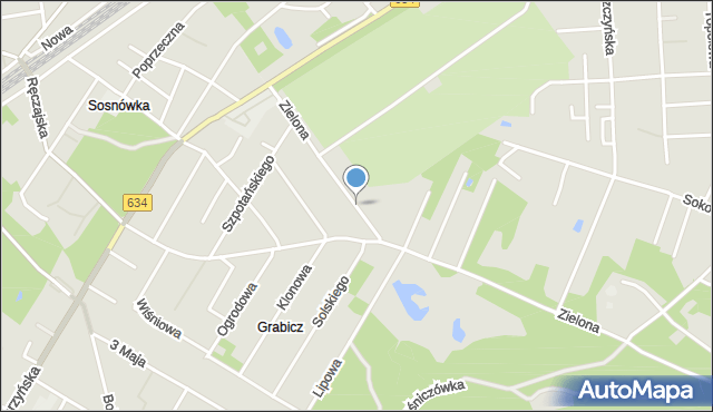 Kobyłka, Zielona, mapa Kobyłka