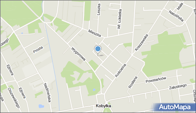 Kobyłka, Ziemiańska, mapa Kobyłka