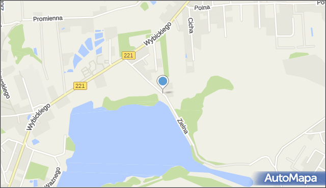 Kolbudy, Zielna, mapa Kolbudy