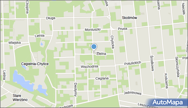 Konstancin-Jeziorna, Zielna, mapa Konstancin-Jeziorna