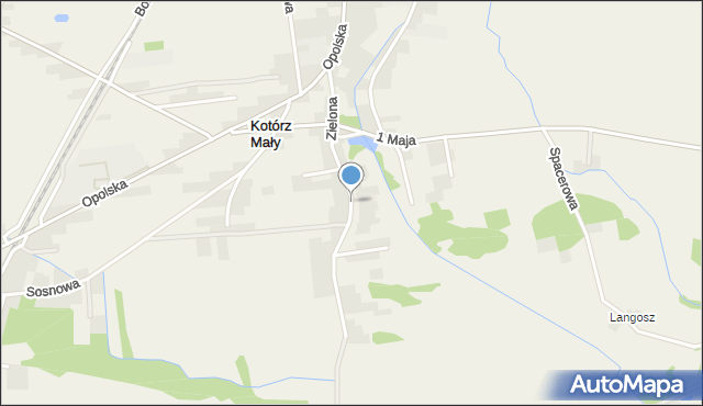 Kotórz Mały, Zielona, mapa Kotórz Mały