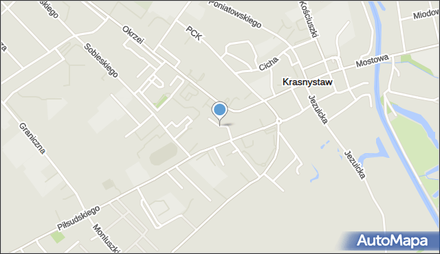 Krasnystaw, Zielona, mapa Krasnystaw