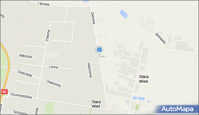 Kutno, Zielona, mapa Kutno