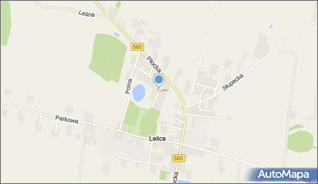 Lelice, Zielona, mapa Lelice