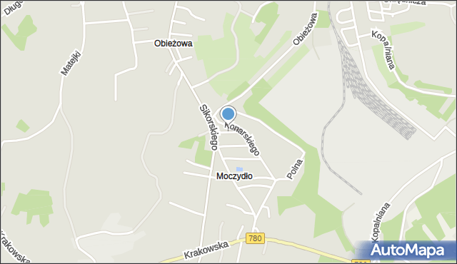 Libiąż, Ziemowita, mapa Libiąż